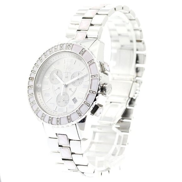 Dior crystal CD114315 Chronograph Silver Dial Quartz Boy's Watch - Picture 1 of 11